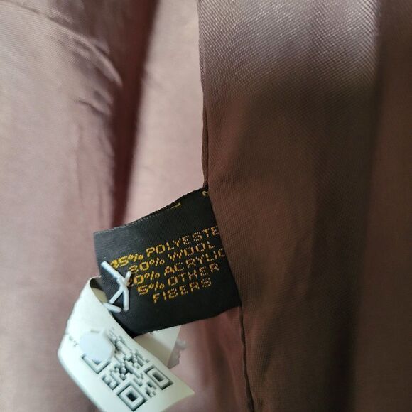 EXCELLENT USED FRENCH COUNTRY EXPRESS PLAID WOOL BLEND LAPEL JACKET COAT SIZE S - Picture 14 of 16